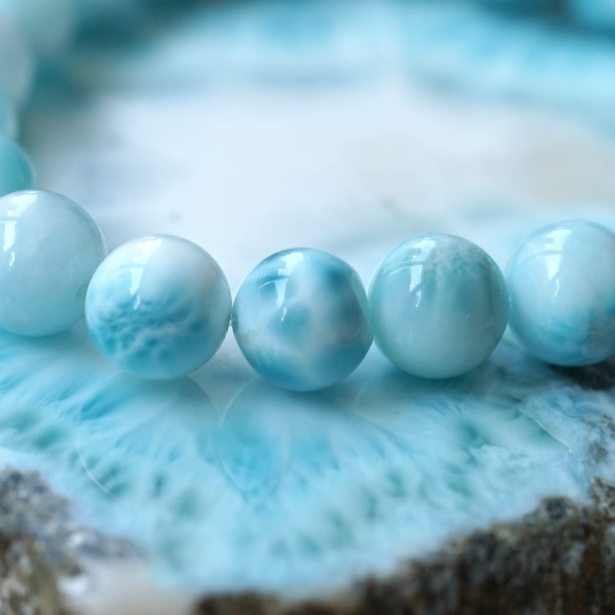 ラリマー ブレスレット 10mm玉 No.29 最高級（5A） [ 画像現物・一点物