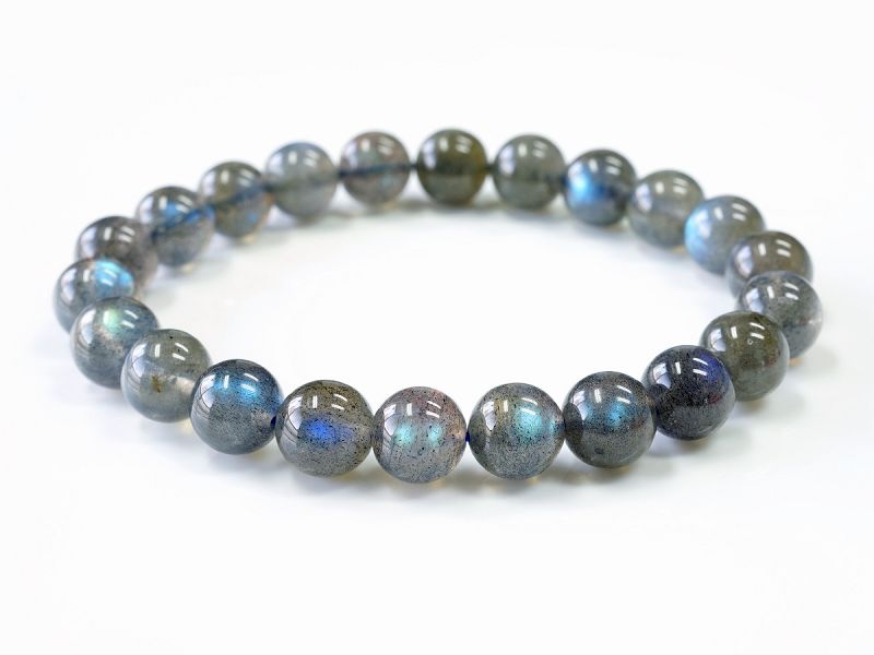 ラブラドライト 9mm玉ブレスレット 20.6g