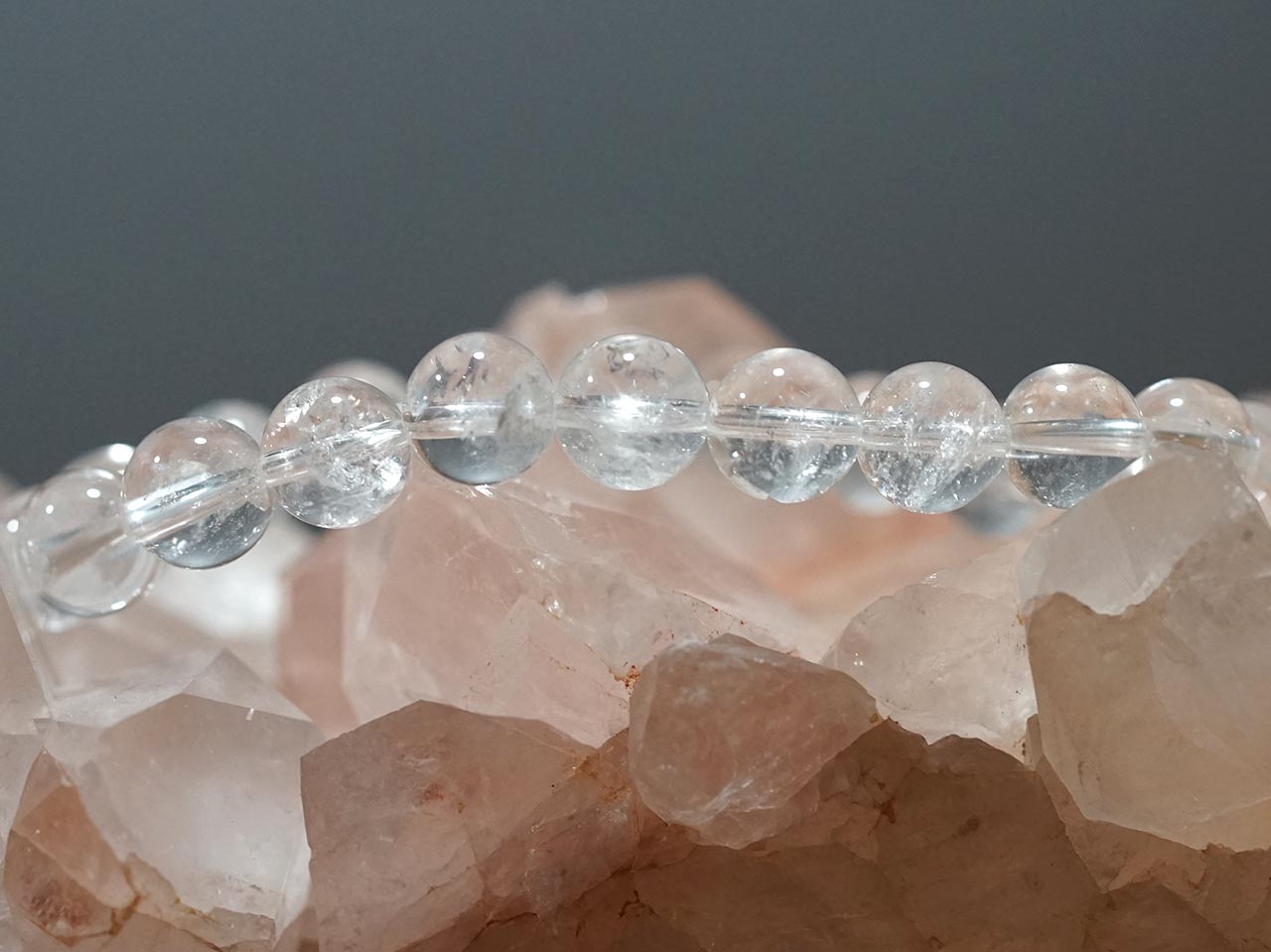 天然石ブレスレット☆高品質！ヒマラヤ水晶１２ｍｍ☆ガネーシュはヒマール産 ヒマラヤ水晶 ブレスレット 10mm ガネッシュヒマール産 天然石