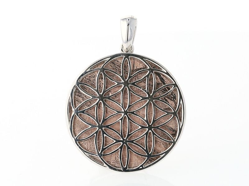 ギベオン隕石 フラワーオブライフ ペンダントトップ Mサイズ コッパー