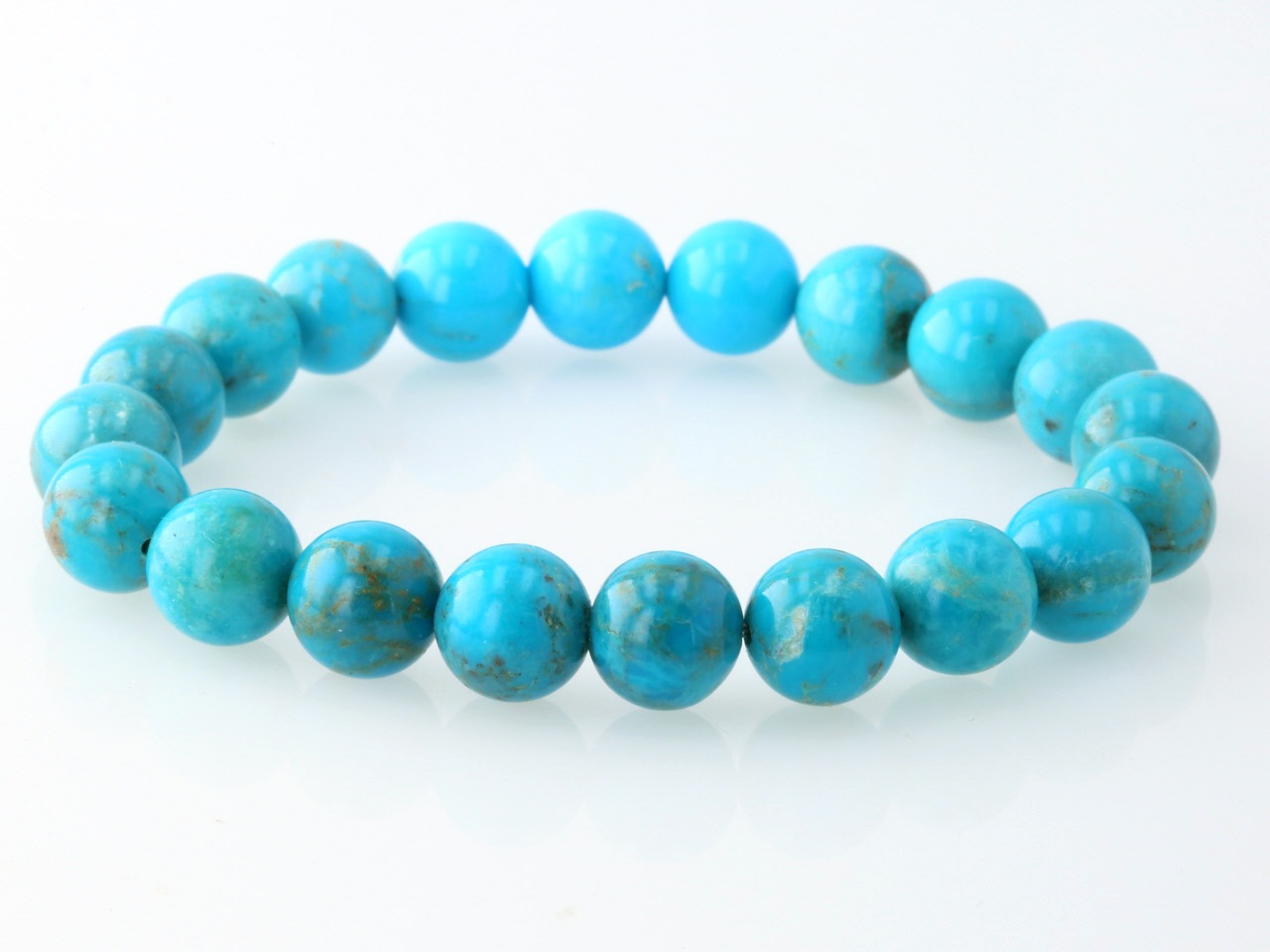 ターコイズ ブレスレット（USA産) 10mm玉 No.13 ｜最高級