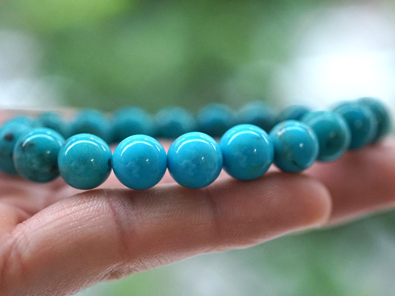ターコイズ ブレスレット（USA産) 10mm玉 No.13 ｜最高級