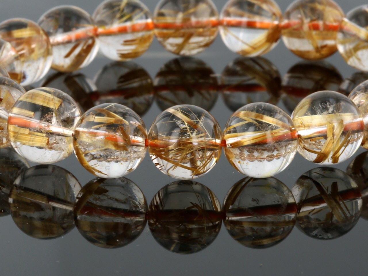 タイチンルチル ブレスレット 11mm玉 No.32 最高級（5A） ｜最高級