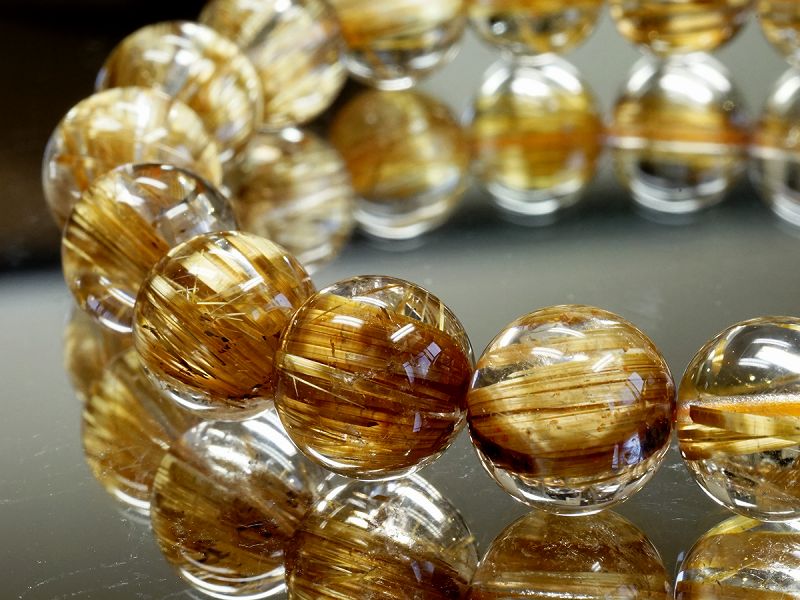 タイチンキャッツアイルチル ブレスレット 11mm玉 No.4 （鑑別書付