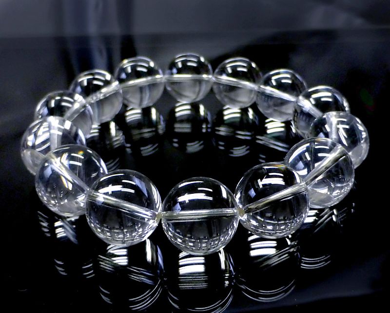 天然水晶 ブレスレット 16mm玉 最高級（5A）｜最高級パワーストーン