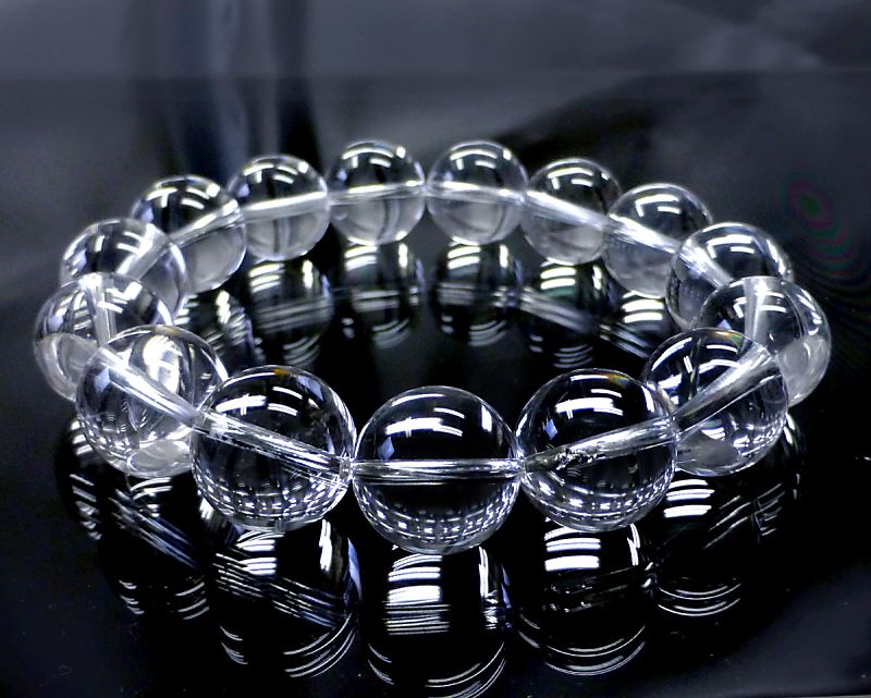【月末SALE‼️】天然水晶　14mm珠ブレスレット 天然水晶 ブレスレット 14mm玉 最高級（5A）｜最高級パワーストーン