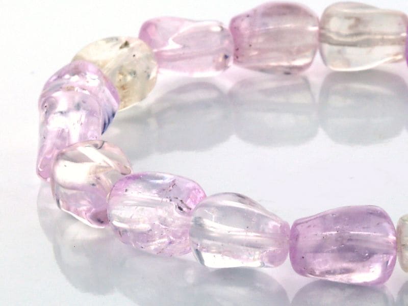 クンツァイト イレギュラー ブレスレット No.34 （鑑別書付） 最高級