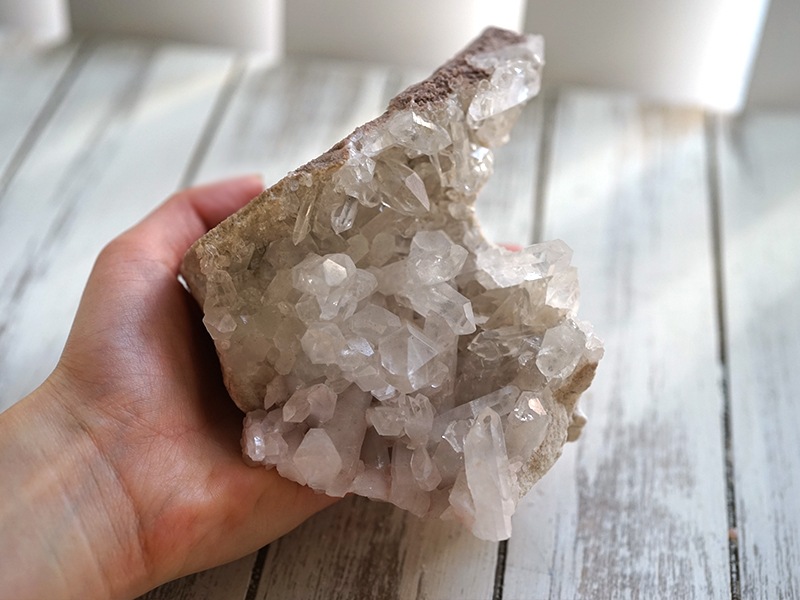 ヒマラヤ水晶 クラスター 原石 （インド・クル渓谷） No.25｜最高級 