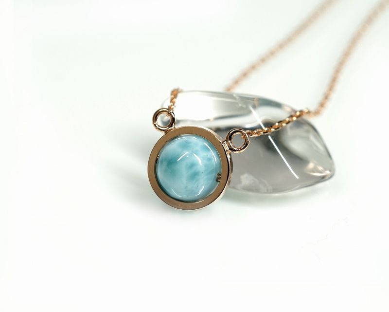 楽天市場】ラリマー ネックレス レディース 大粒 10×14mm