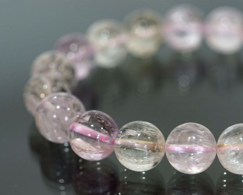 1円スタート！ 誠安◇透明感美しい クンツァイト ブレスレット11mm[T17-4505] Yahoo!オークション -「ブレスレット」の落札相場・落札価格