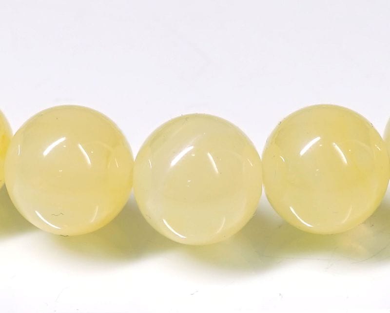 ★大粒！イエロースミソナイト 14ミリ珠ビーズC(珍品 SA+) イエロー スミソナイト ブレスレット 9mm玉 No.14 （鑑別書付） 最高級