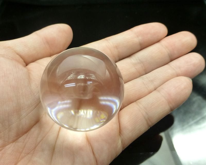 天然水晶玉 クリスタル 40mm（1.32寸） 93.7g 〔2600〕：天然