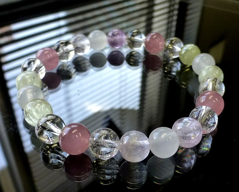 癒し・恋愛】マダガスカル産 ローズクォーツ&クンツァイトブレスレット