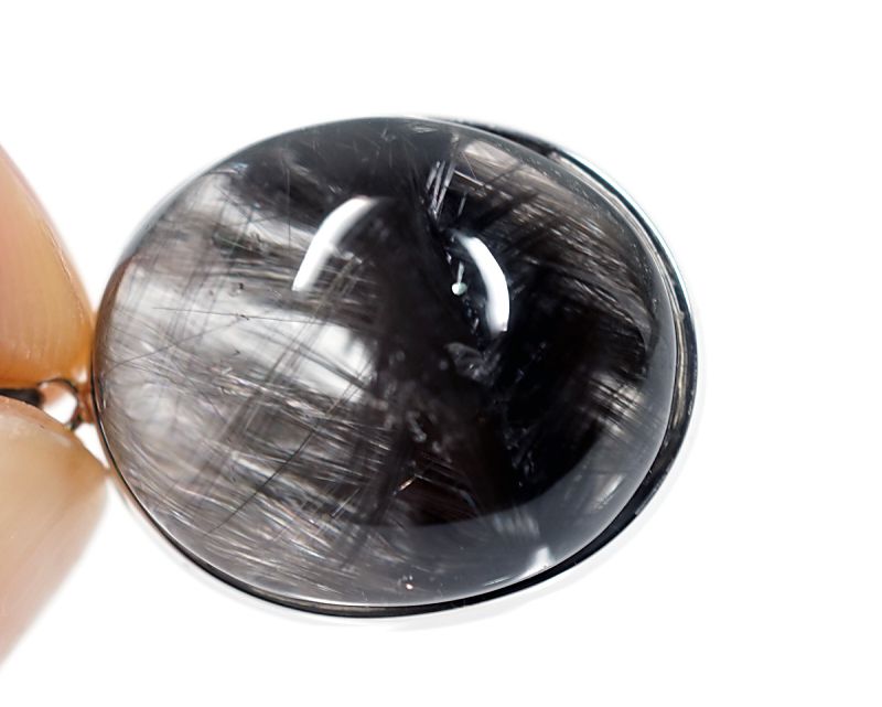 プラチナ放射ルチル ペンダントトップ （18金ホワイトゴールド） No.8