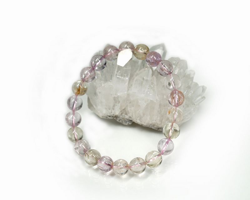 最高級（5A） クンツァイト （マルチカラー） ブレスレット 8mm玉 No.5