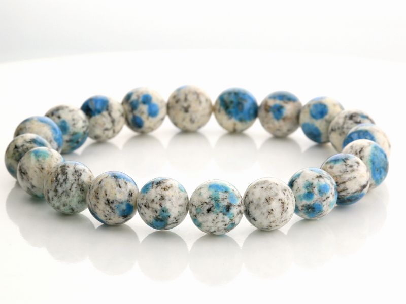 K2ブルー アズライト ブレスレット 10mm玉 No.10｜最高級
