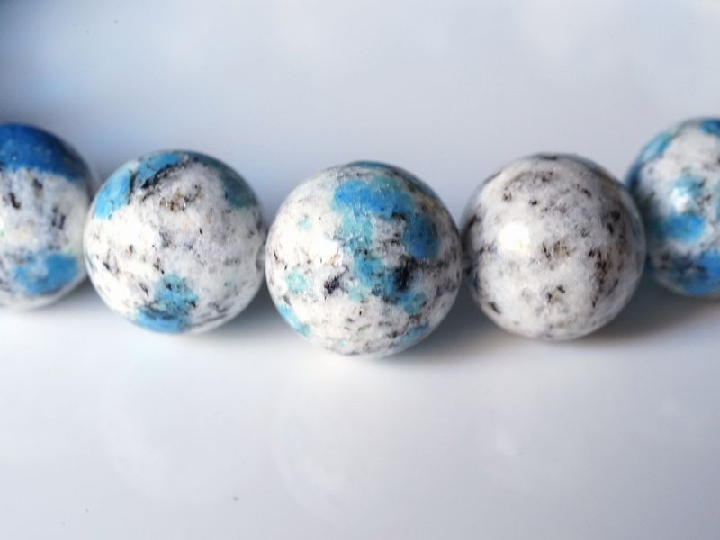 K2ブルー アズライト ブレスレット 10mm玉 No.10｜最高級