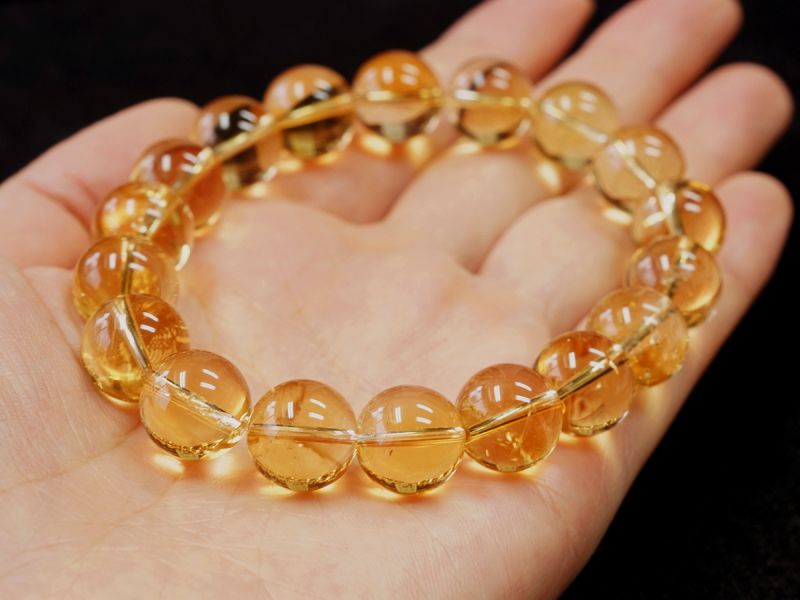シトリン ブレスレット 12mm玉 No.15｜最高級パワーストーン販売の  