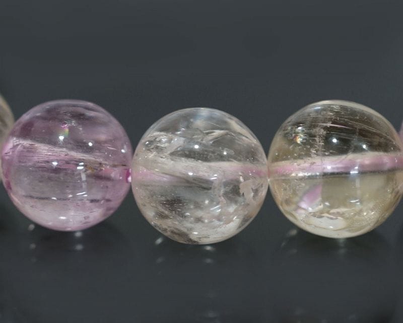 クンツァイト （マルチカラー） ブレスレット 11mm玉 No.11 最高級（5A