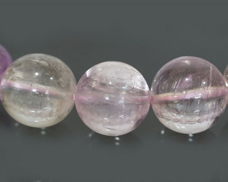 11mmマルチカラークンツァイトブレスレットファイナルグレード アフガニスタン産 最高級（5A） クンツァイト （マルチカラー） ブレスレット 8mm玉 No.5