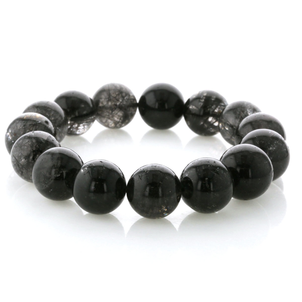 最高級（5A） ブラックルチル （トルマリン）ブレスレット 16mm