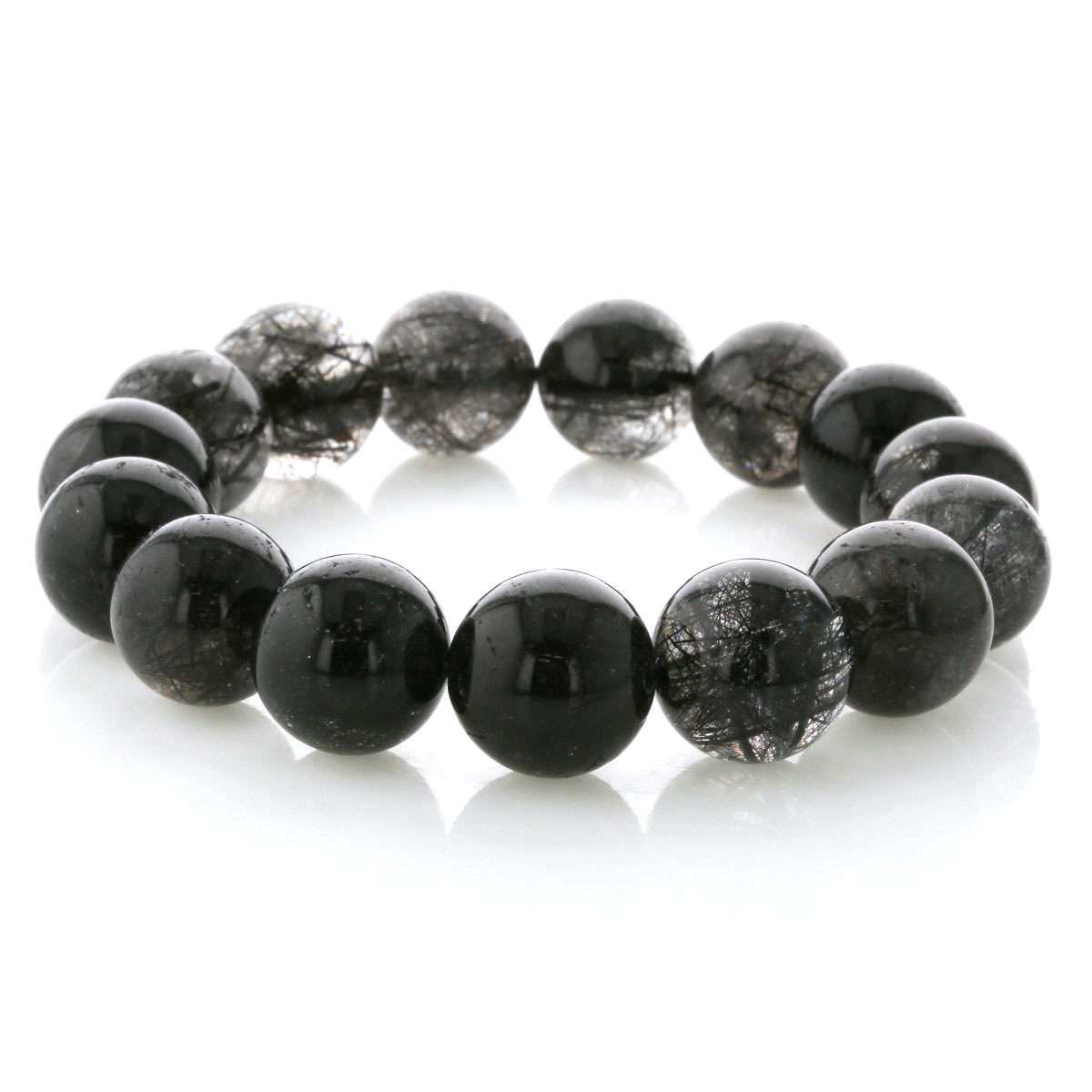 最高級（5A） ブラックルチル （トルマリン）ブレスレット 16mm