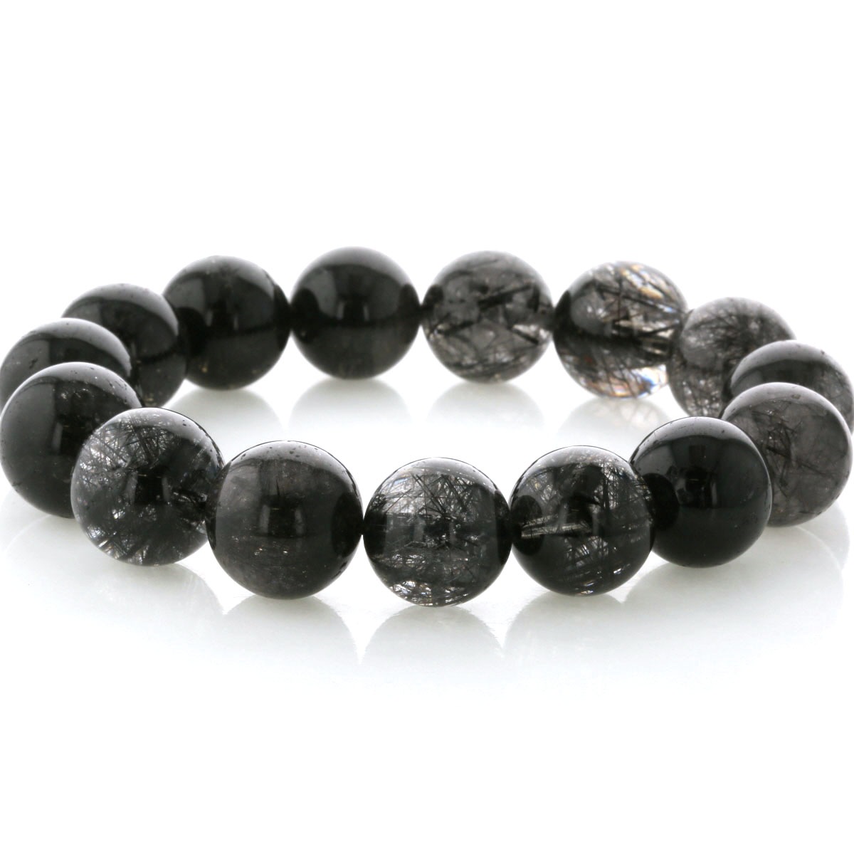 最高級（5A） ブラックルチル （トルマリン）ブレスレット 16mm