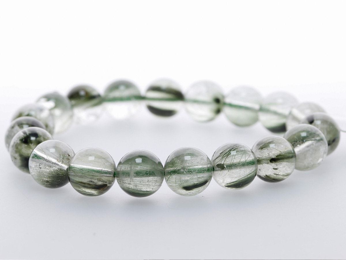 ゴールドルチル、シルバールチル、グリーンルチルのブレスレット ルチルブレス針水晶レッドグリーンオレンジゴールドミックスルチル石