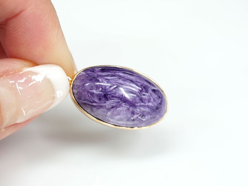 チャロアイト ペンダントトップ （18金イエローゴールド） No.1 最高級