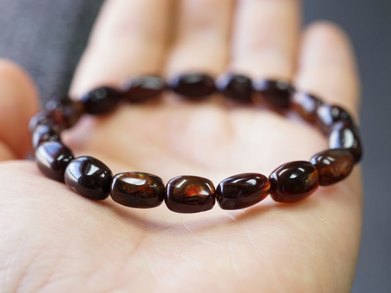 ファイヤーアゲート イレギュラーブレスレット No.4 最高級（5A）｜最