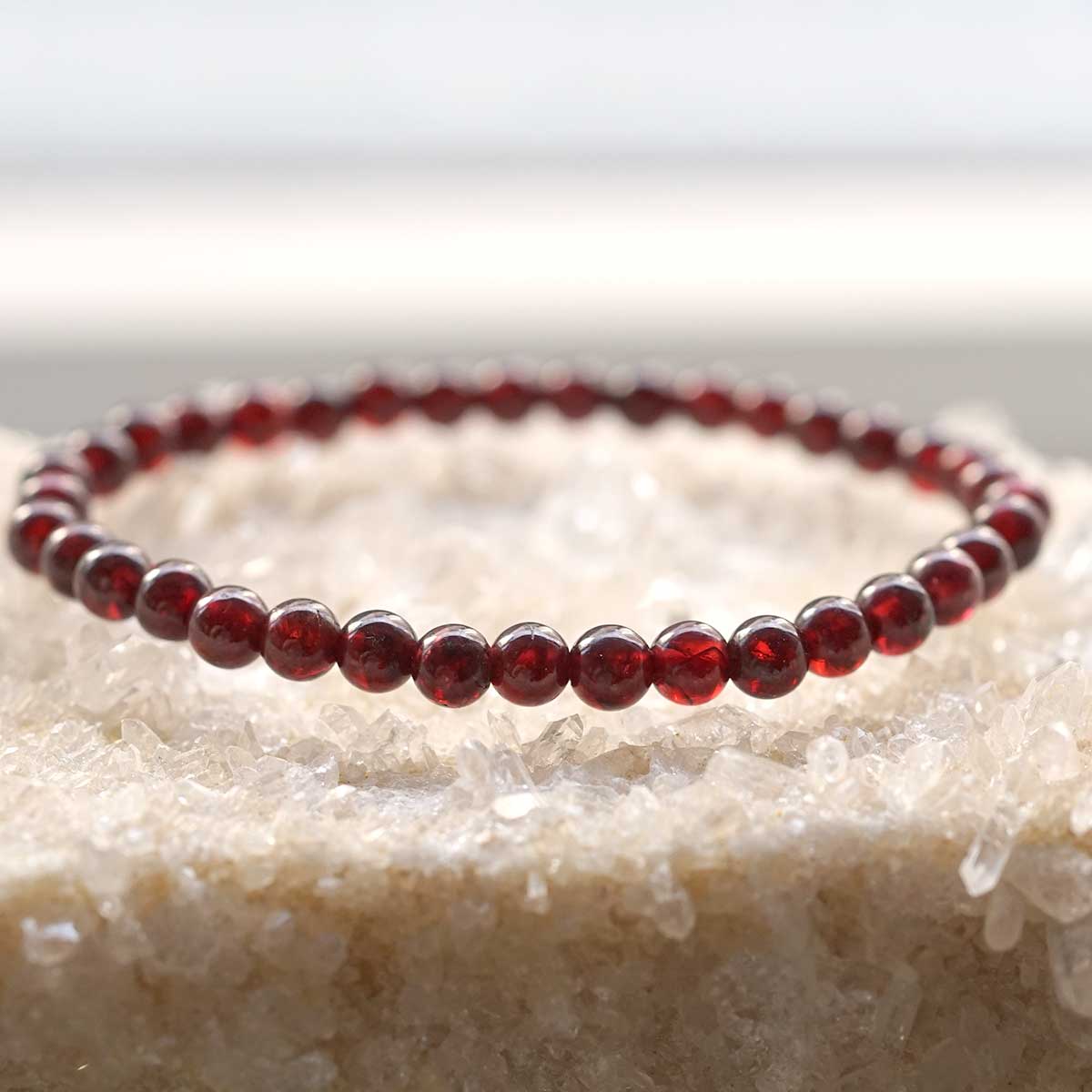 ヘソナイトガーネット　オレンジガーネット　ブレスレット　10mm 　天然石 インド産 オレンジガーネット(ヘソナイト) 10mm ブレスレット 1個売り