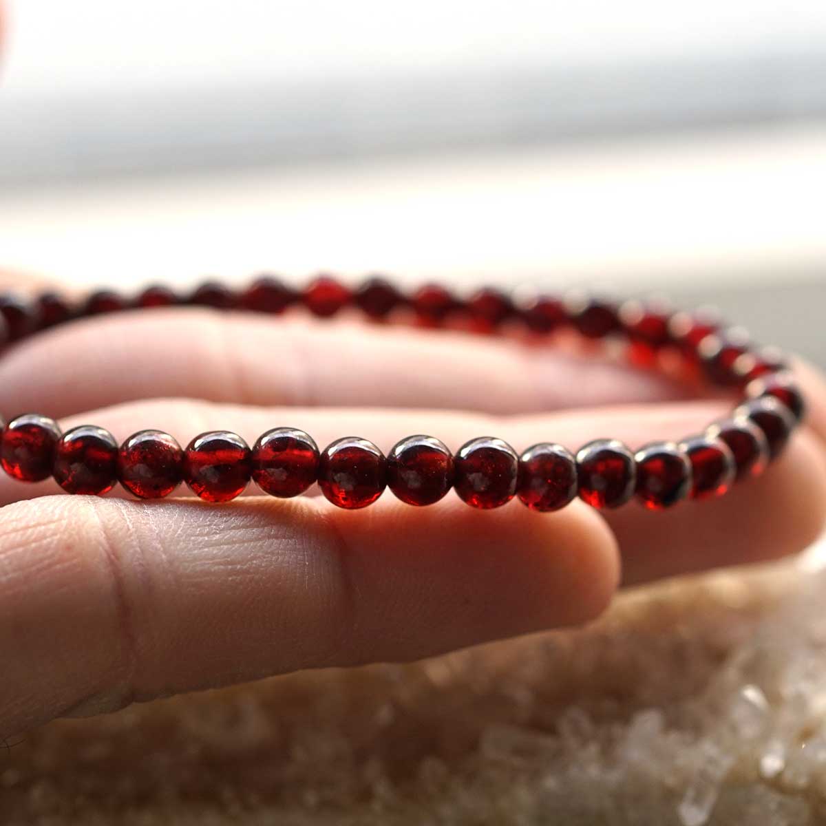 最高級（5A） ガーネット ブレスレット 5.5mm玉 No.31 [ 画像現物