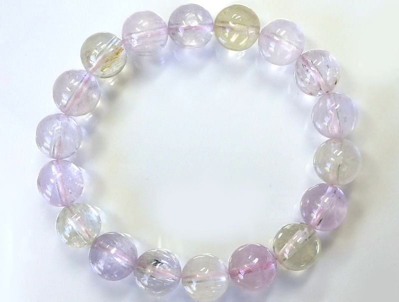 11mmマルチカラークンツァイトブレスレットファイナルグレード アフガニスタン産 最高級（5A） クンツァイト （マルチカラー） ブレスレット 8mm玉 No.5