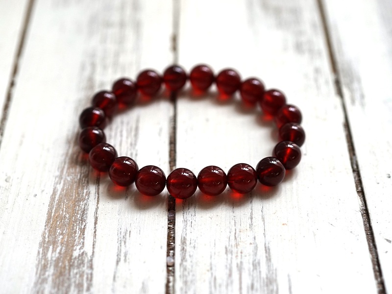 オレンジガーネット（ヘソナイト）10mm玉ブレスレット オレンジガーネット（ヘソナイト） ブレスレット 6mm玉 No.10 最