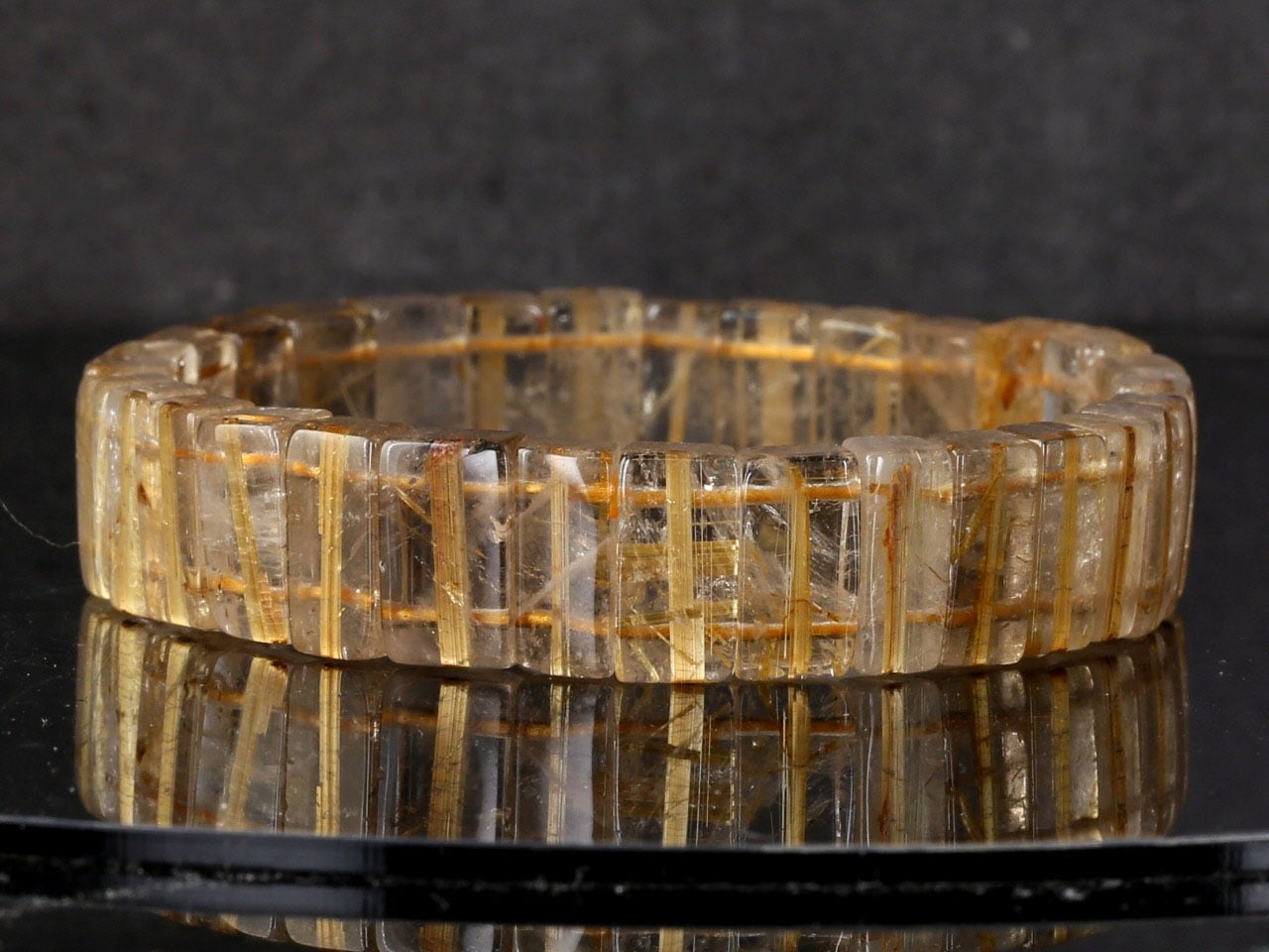 最高級　タイチンルチル　ブレスレット　5 タイチンルチル バングルブレスレット No.11 最高級（5A） ｜最高級