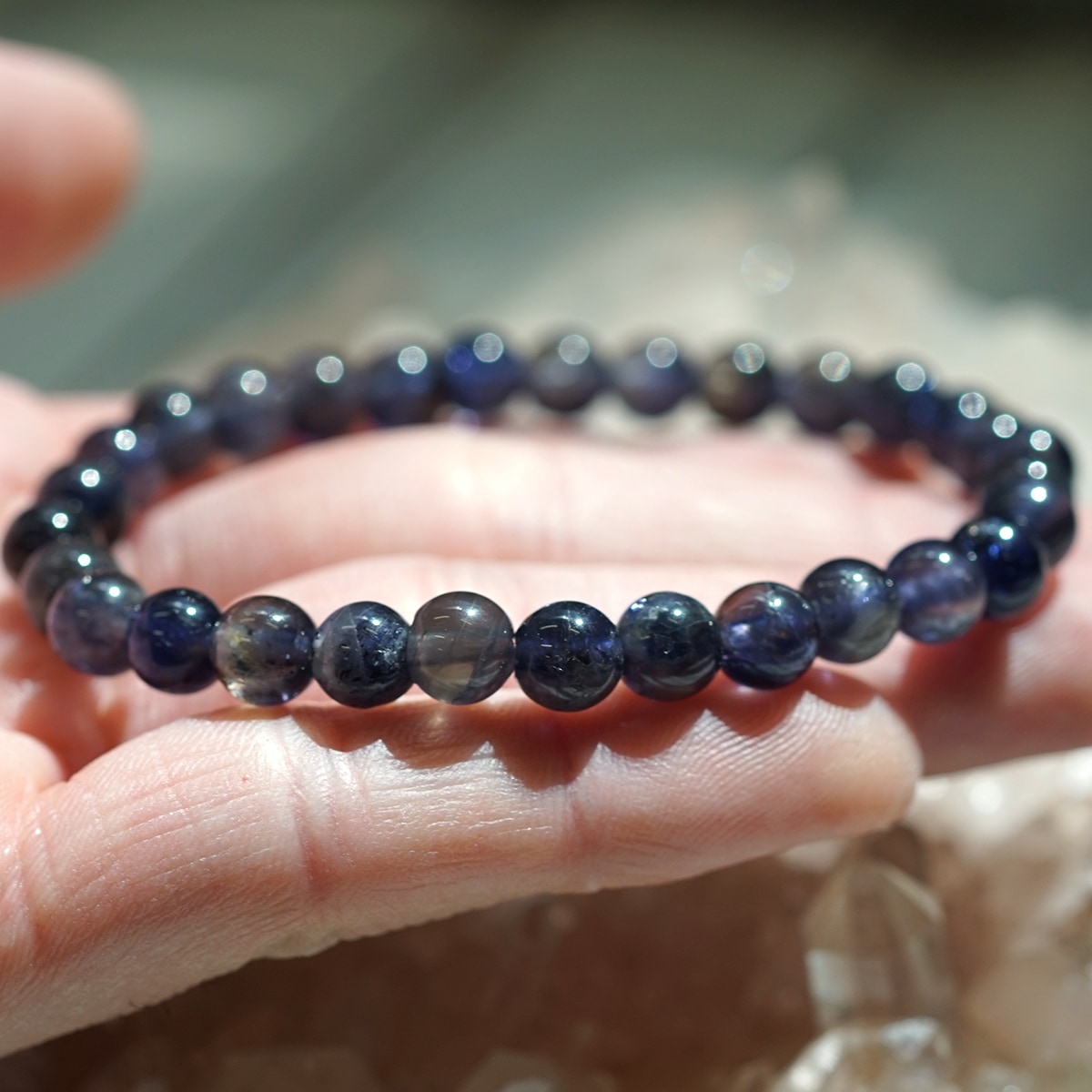 アイオライト ブレスレット 7.5mm玉 No.10 [ 画像現物・一点物 ] ｜最