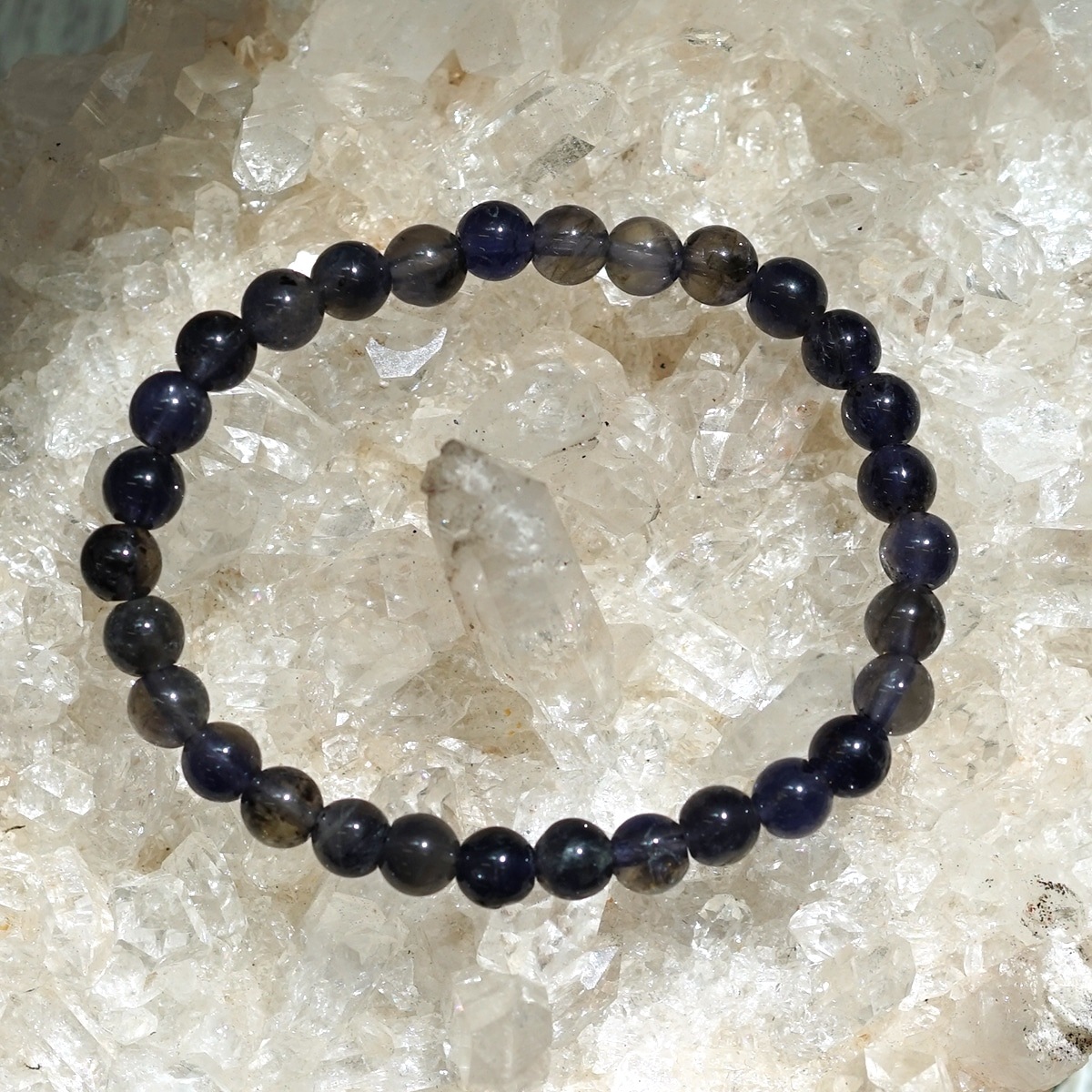 アイオライト ブレスレット 7.5mm玉 No.10 [ 画像現物・一点物 ] ｜最