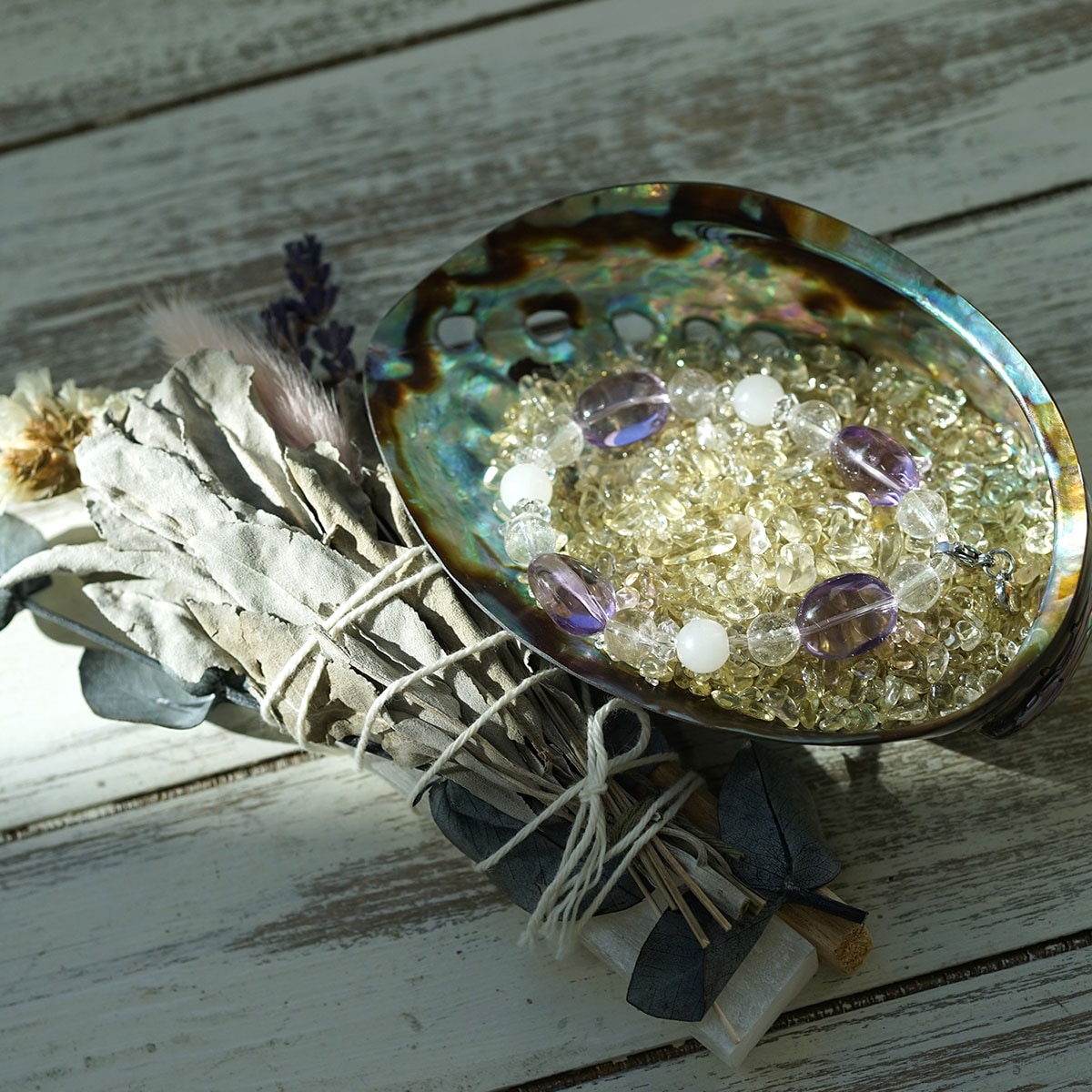 ☆特選一石☆心身の癒し♡【小粒300gレモンクォーツ『檸檬水晶』さざれ