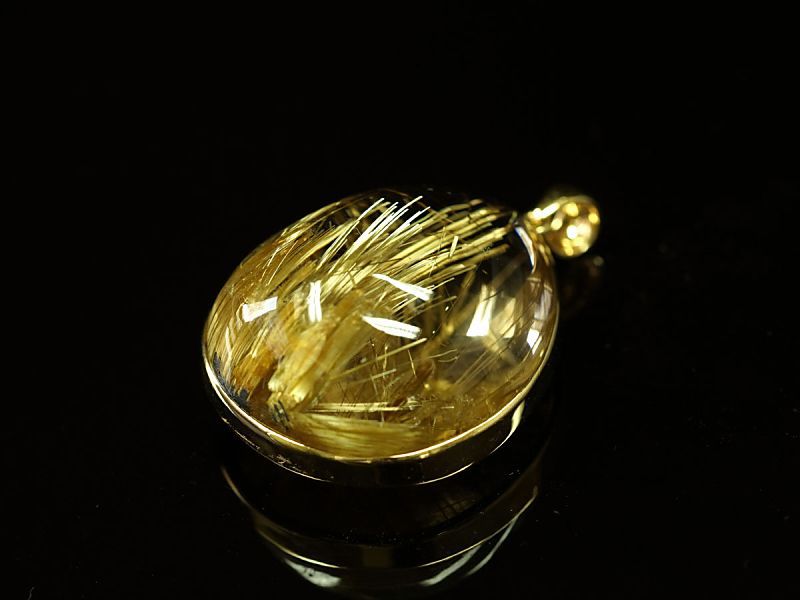 タイチン放射ルチル ペンダントトップ （18金イエローゴールド） No.60