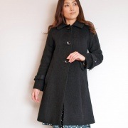 アルパカ混Aラインコート/fou foret　6241|fou foret