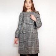 ベルスリーブグレンチェックコートNOUQUE　7234|NOUQUE
