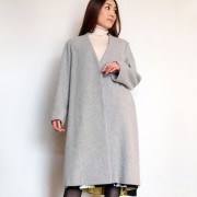 ウールノーカラーコート/CHILLEA　7243|CHILLEA