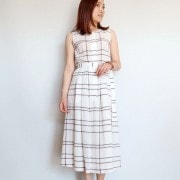 ウィンドウペンノースリーブワンピース/DUAL VIEW　7809|DUAL VIEW