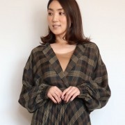 ショート丈チェック柄ブラウス/Coomb　7895|Coomb