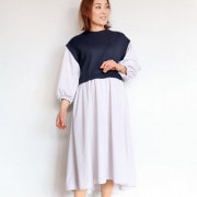 ベスト重ね着風ワンピース/BLUE FRONCE　8551