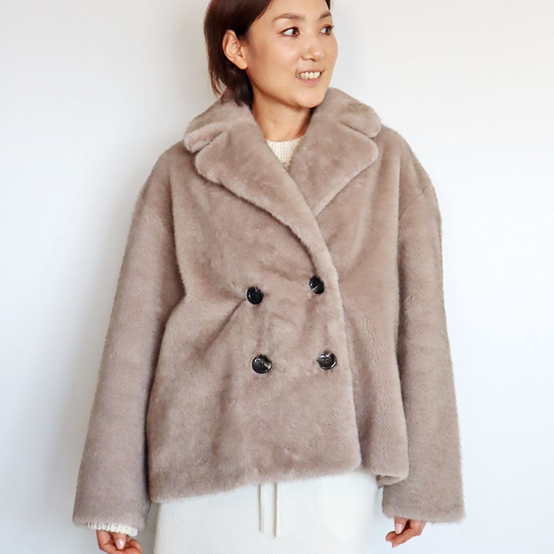 美品 Mila Owen ミラオーウェン リバーシブルエコファージャケット ミラオーウェン リバーシブルエコファージャケット 美品 リバーシブル