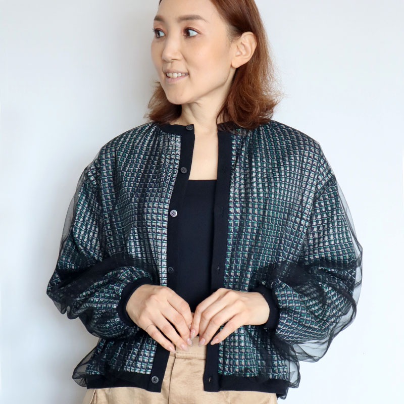 prank project tulle logo cardigan PRANK PROJECT プランク