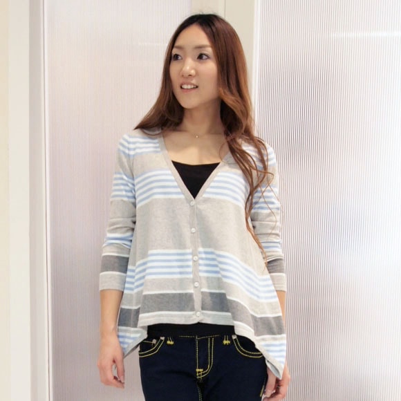 ボーダーＡラインカーディガン 2013SS/Catherine Harnel　4612　【予約商品】|CatherineHarnel