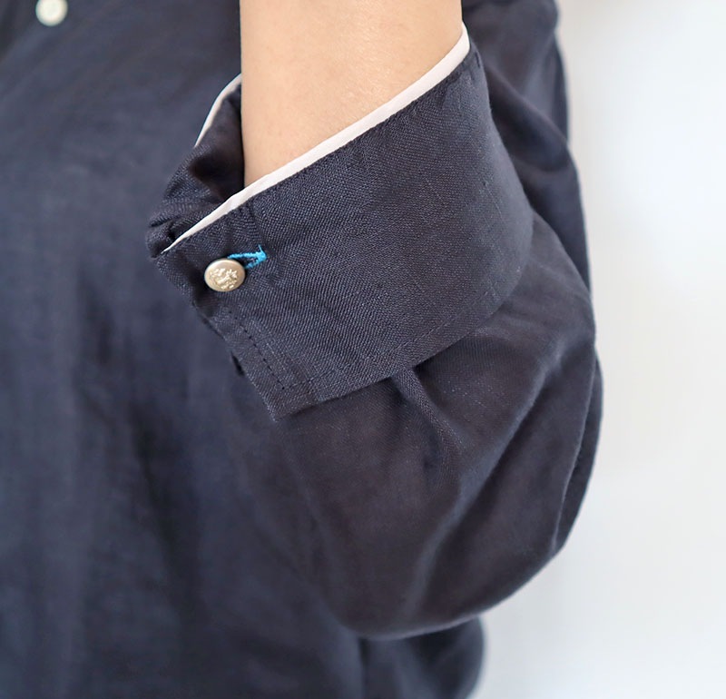 リネンノーカラーシャツ/BLUE FRONCE 9520｜BLUE FRONCE