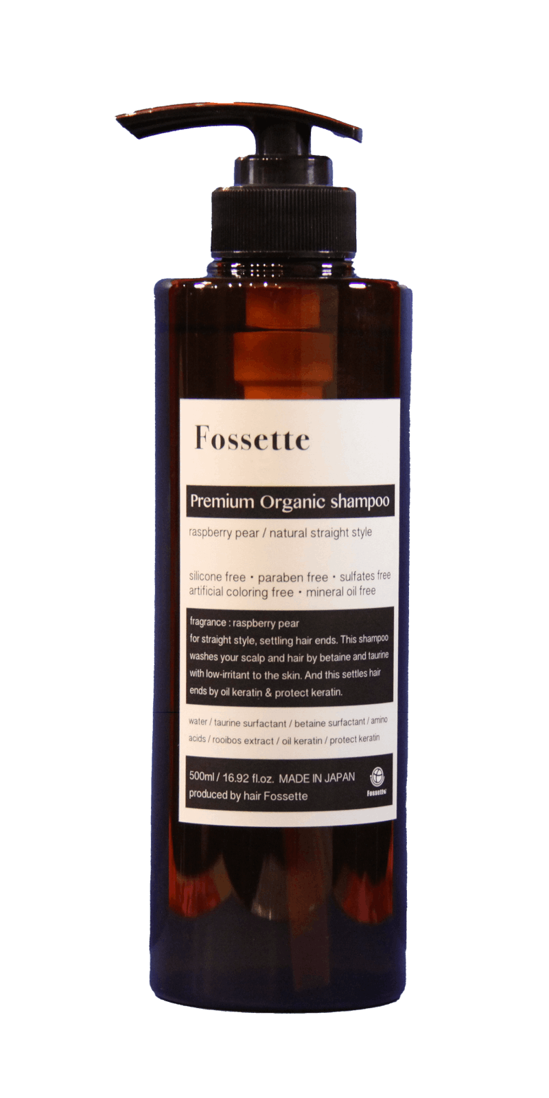 Fossette Color Care Series プレミアムオーガニックシャンプー(オイルケラチン)500ML